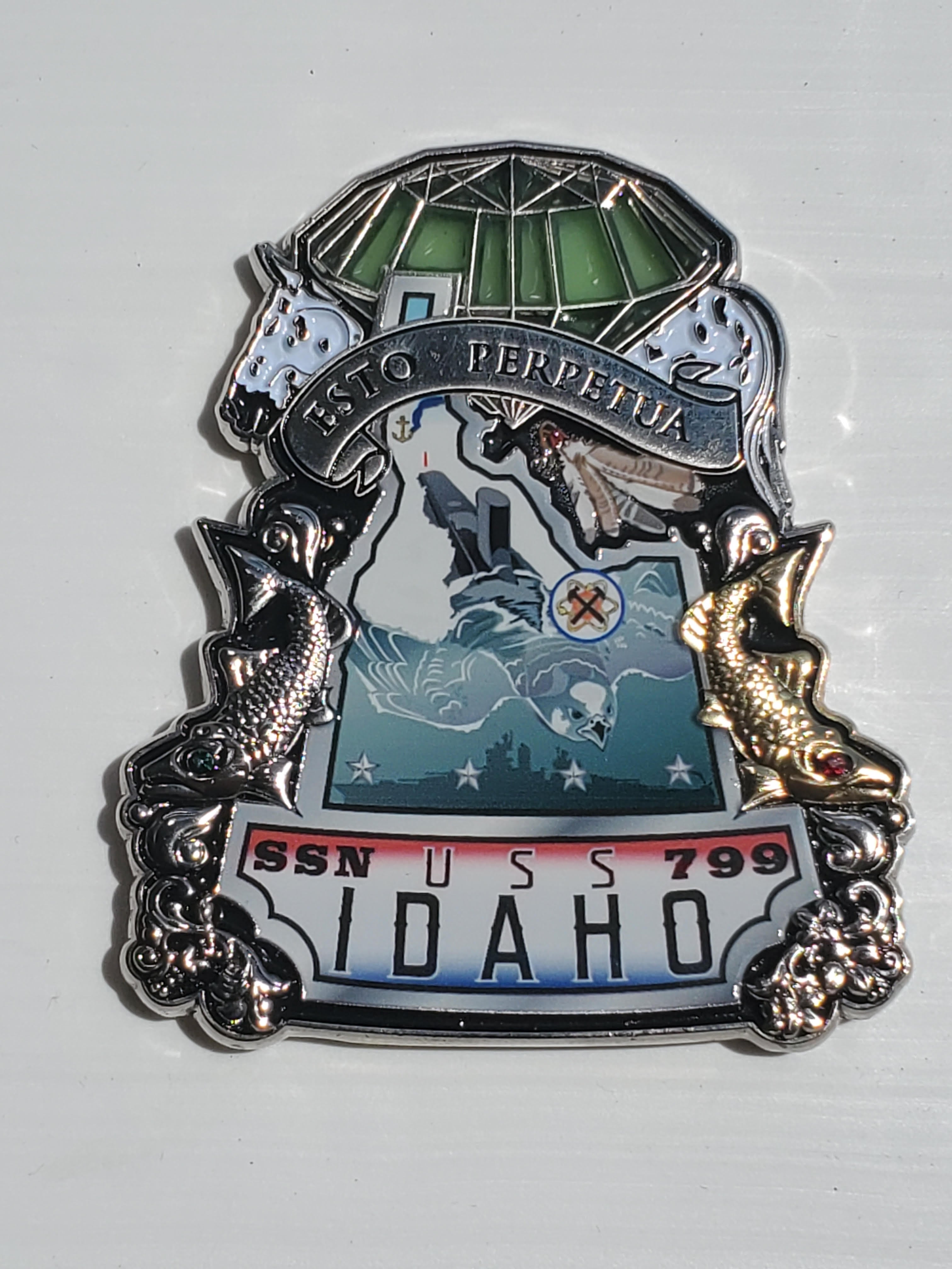 Challenge Coin USS IDAHO SSN-799