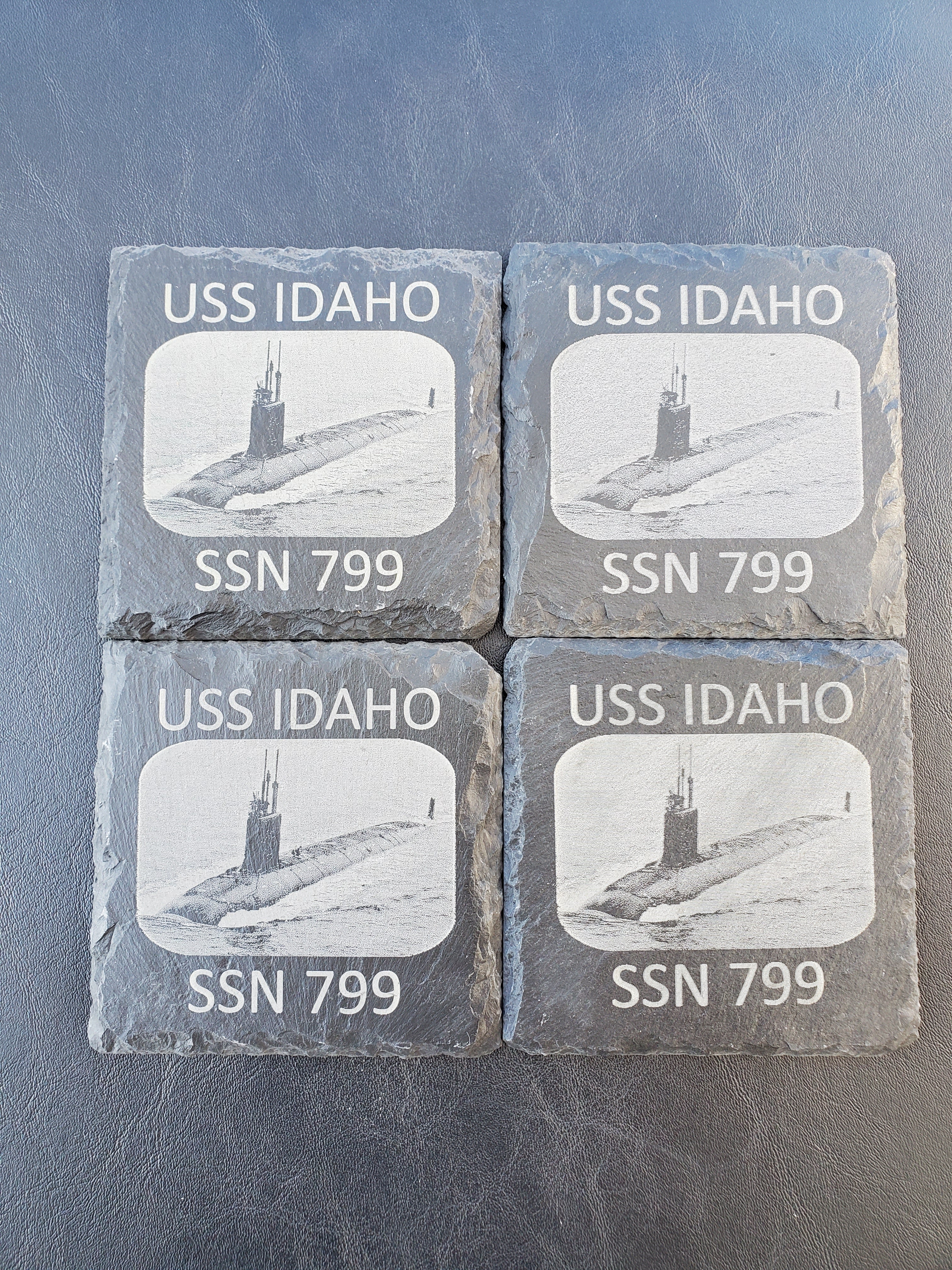 SSN-799 Slate Coasters Set of 4