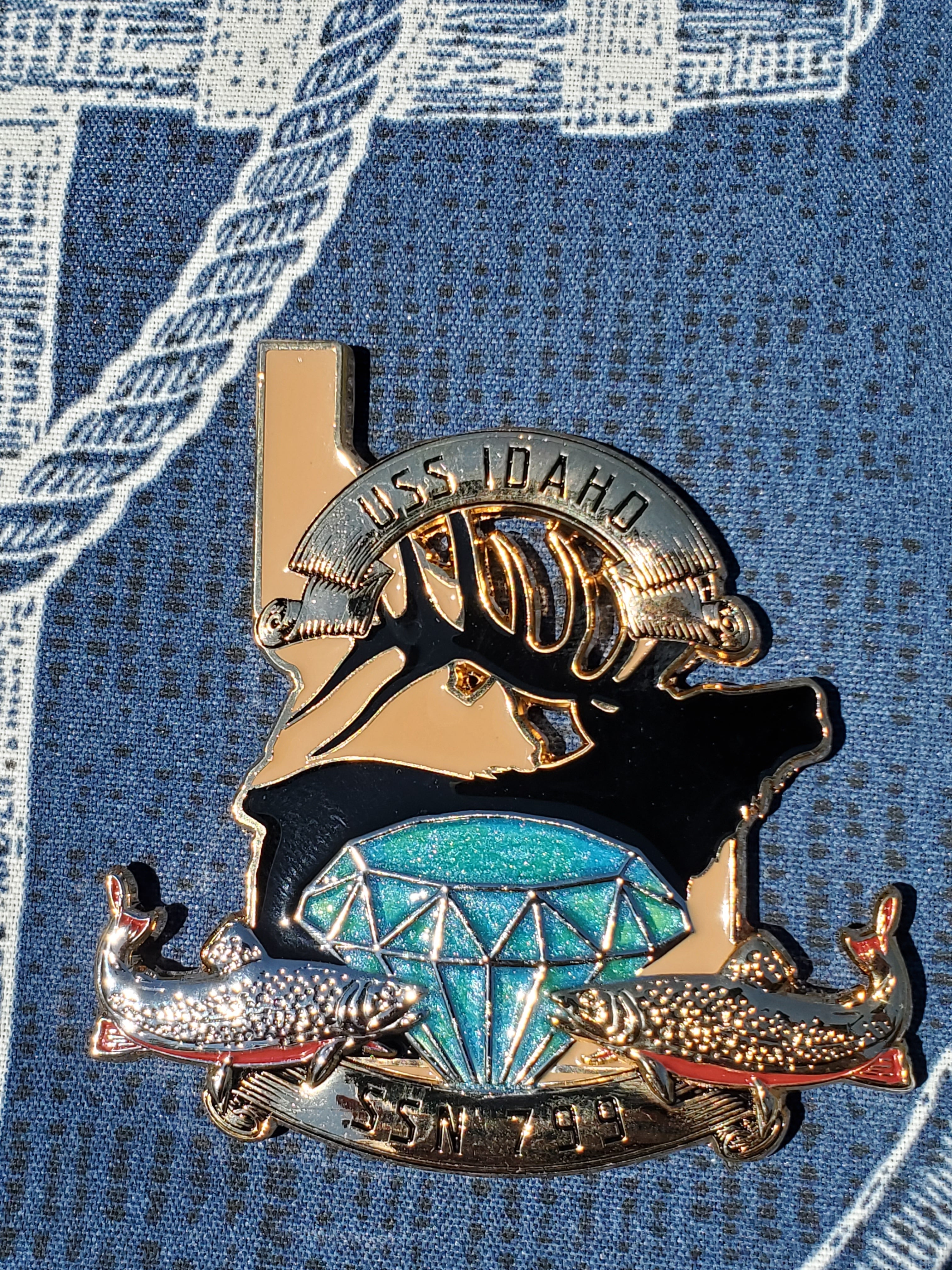 USS IDAHO 'Stag Coin' Challenge coin
