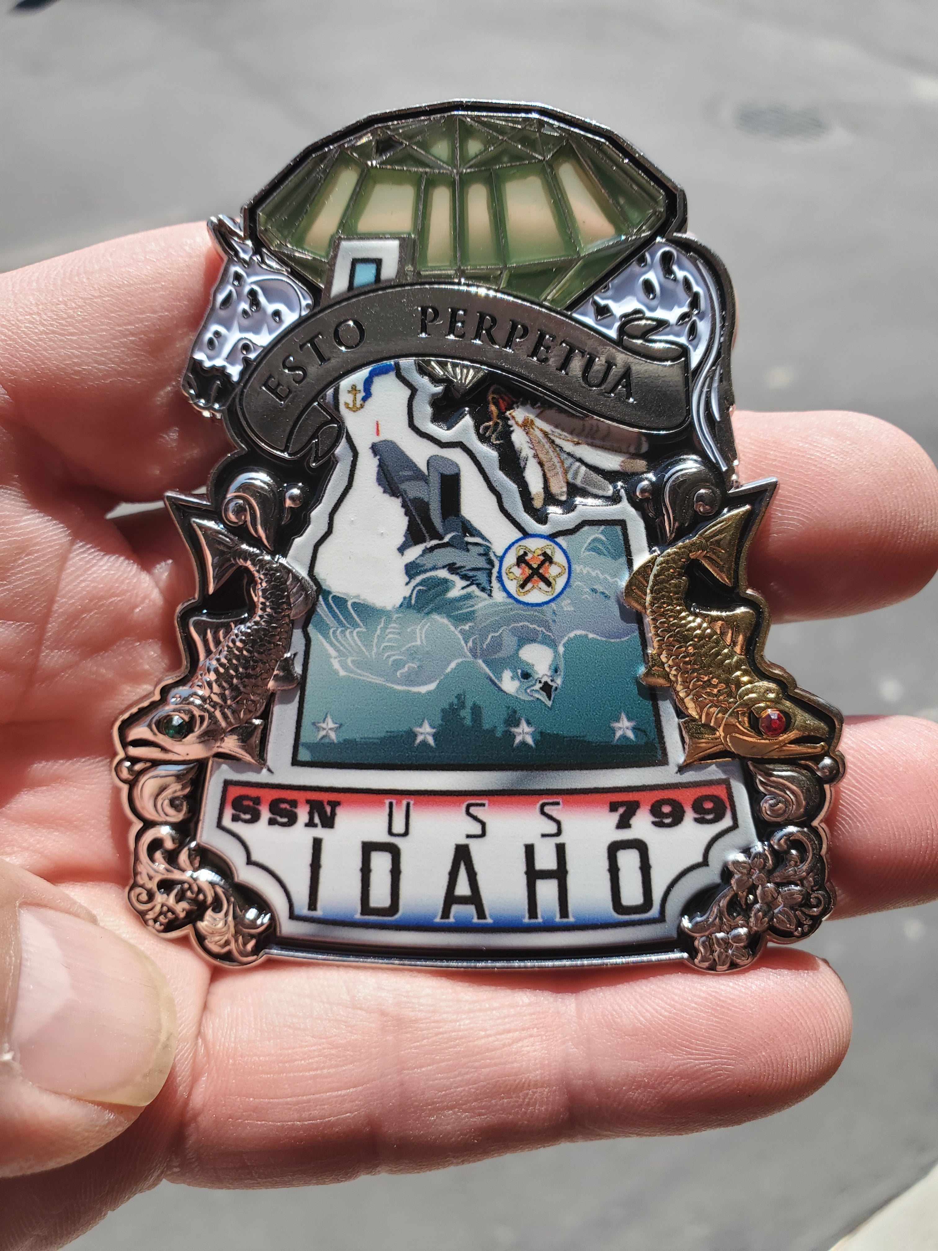 Challenge Coin USS IDAHO SSN-799