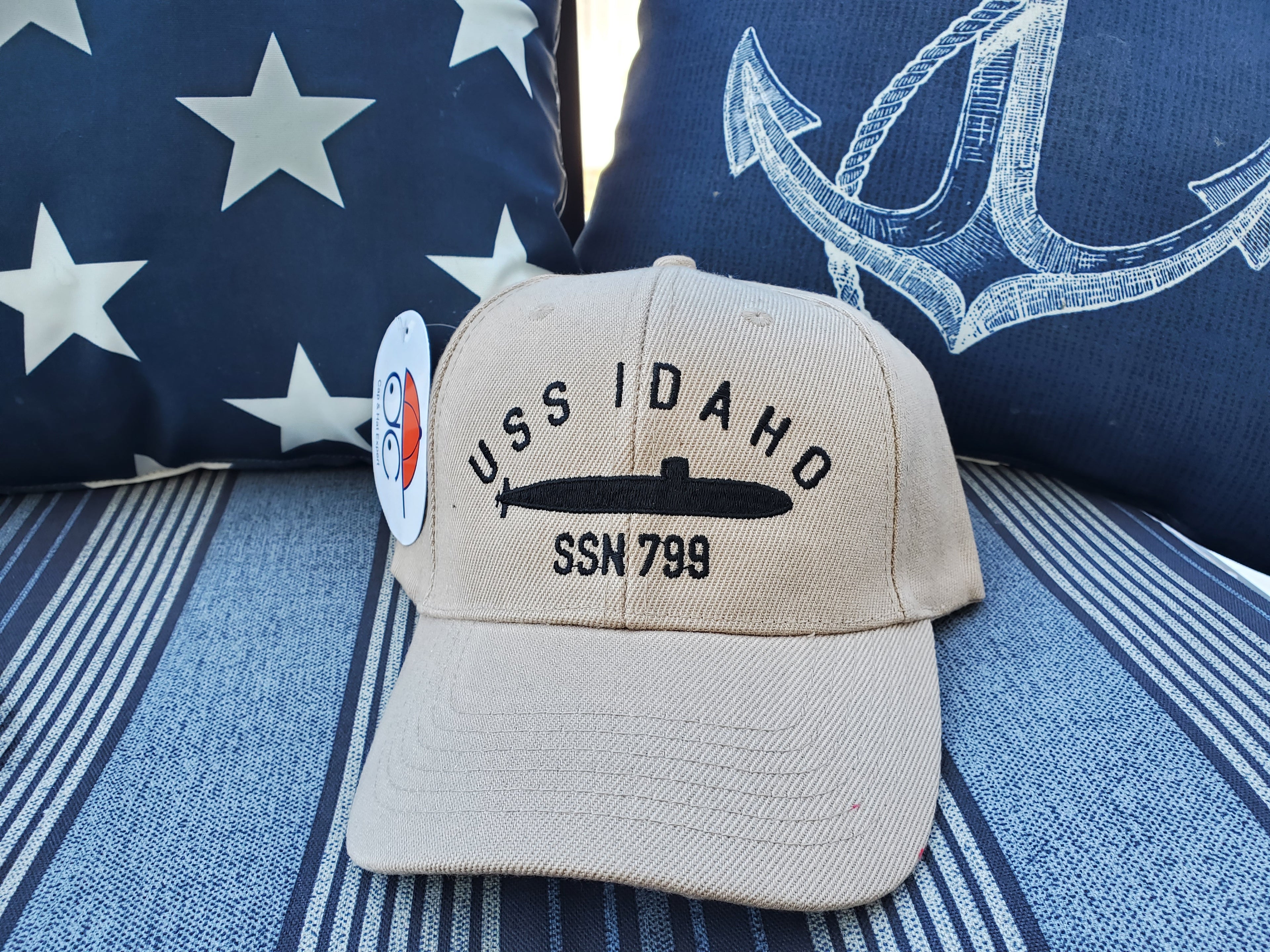 Submarine silhouette ball cap