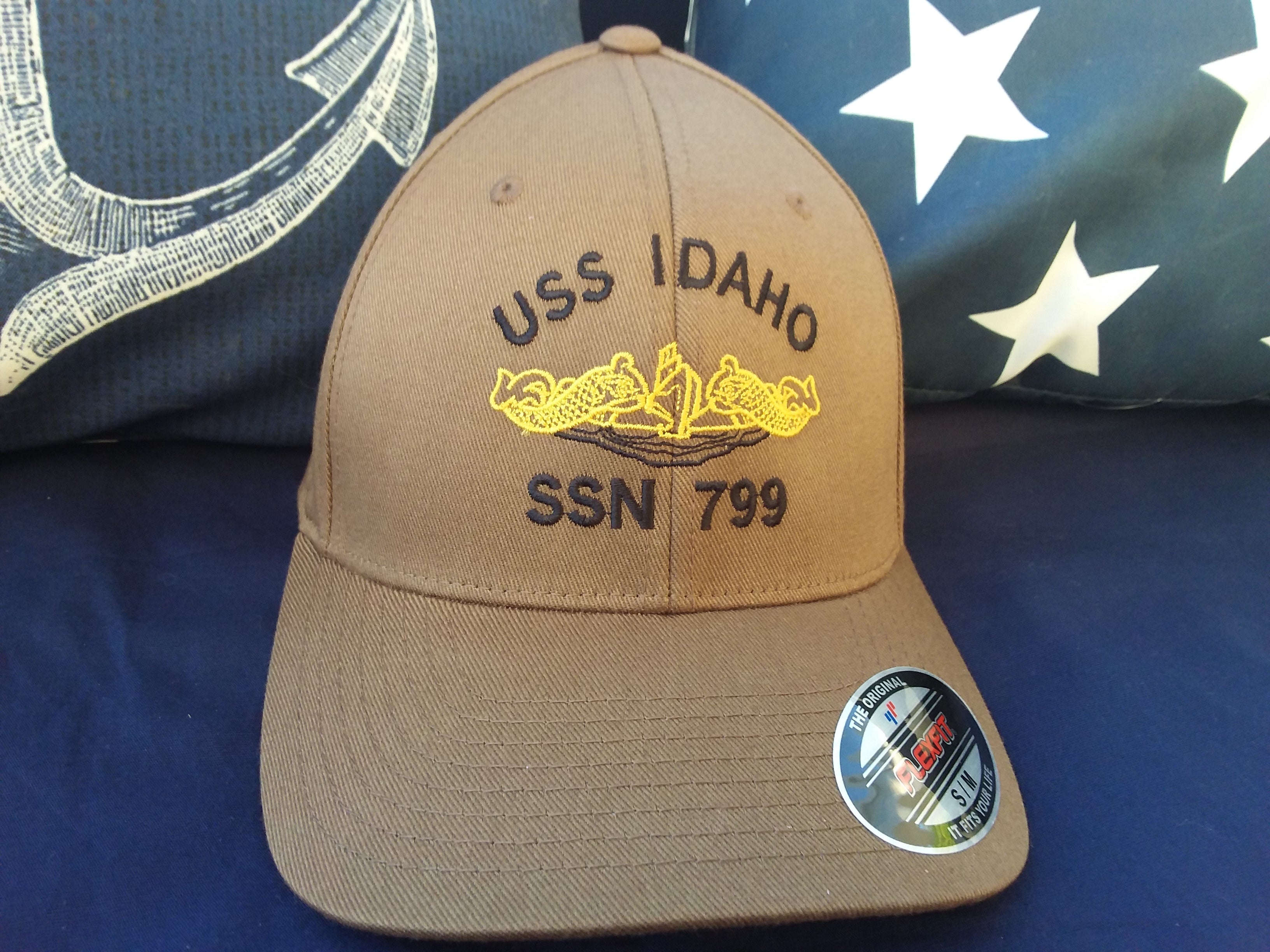 USS IDAHO OFFICER ball caps