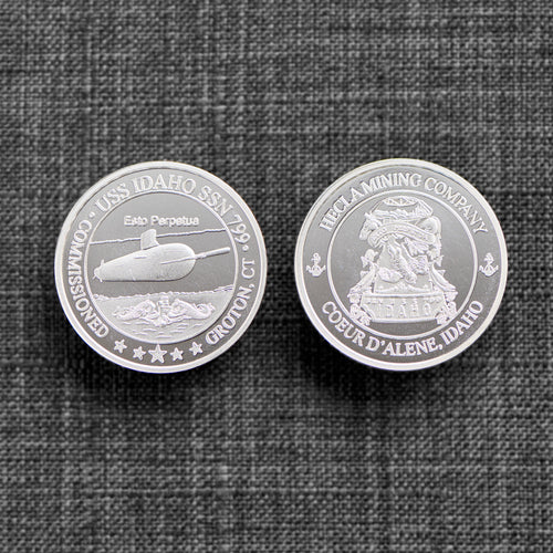 Limit 5 per customer - 1 Oz. Solid Silver .999 pure Commemorative Commissioning Coin