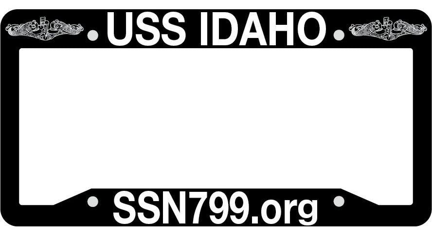 PAIR (2) B&W license plate frames