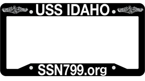 PAIR (2) B&W license plate frames